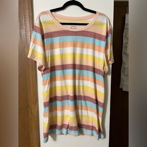 Torrid size 3 classic fit striped shirt-like new condition